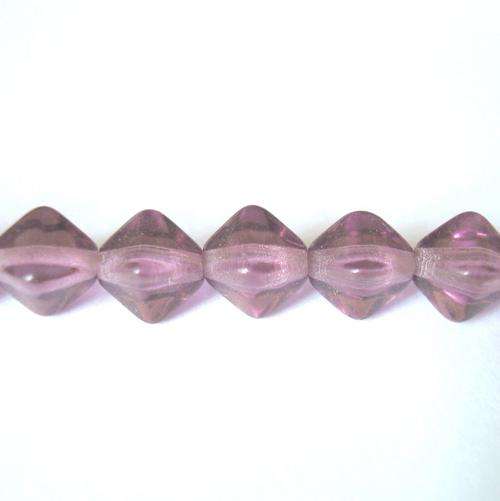 Czech Glass Square Diamond 6mm 60pc - (+/- R0.20 each) -Amethyst