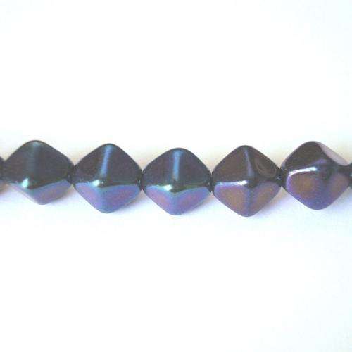 Czech Glass Square Diamond 8mm 45pc - (+/- R0.42 each) - Iris Blue