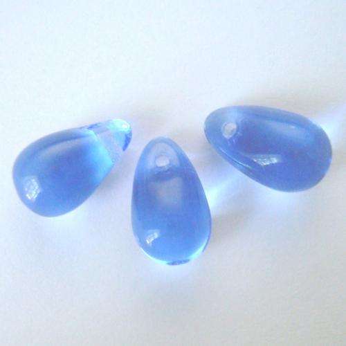 Czech Glass Drop 6x10mm 70pc - (+/- R0.30 each) - Sapphire