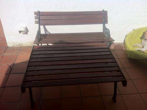 GARDEN PATIO SET BENCH & TABLE