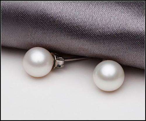 Four Pairs of Freshwater Pearl with Sterling Silver Stud Earrings, Including Delivery