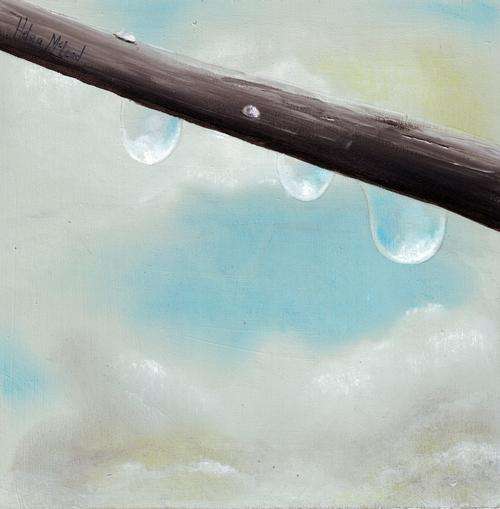 After the rain Original Painting Acrylic on Wood