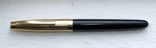 Vintage unbranded piston fill fountain pen, un-inked, advertising UNIAFEL (United Africa Electric)