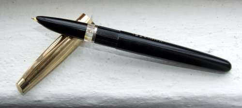 Vintage unbranded piston fill fountain pen, un-inked, advertising UNIAFEL (United Africa Electric)