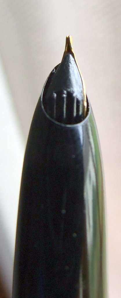 Vintage unbranded piston fill fountain pen, un-inked, advertising UNIAFEL (United Africa Electric)