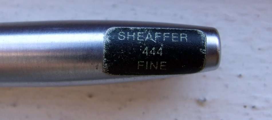 SHEAFFER Imperial 444 Fine Brushed Steel Body White Dot Fountain Pen short clip