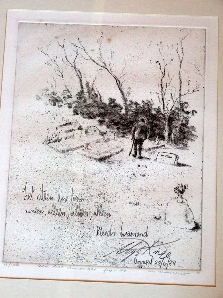 TWO MARGARET MASKEW ETCHINGS OF UYS KRIGE: Old Poet  #18/100, 1984 and Ek is Oud #9/100 1978