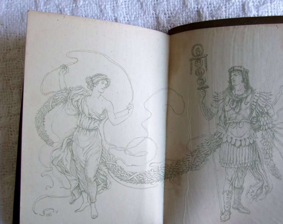 1864, Leather: THE LAYS OF ANCIENT ROME by Lord MacAuley, Illustrated in Colour; Nistor & Dutton.