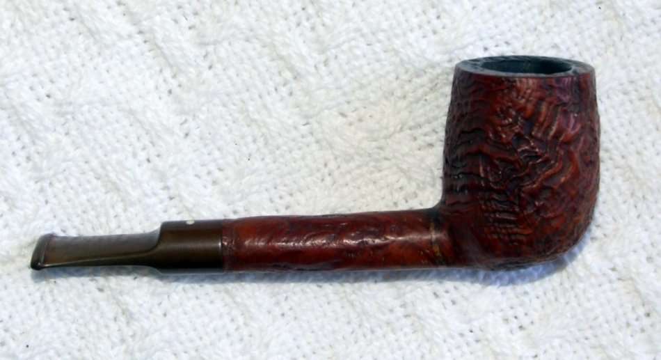 DUNHILL TANSHELL ESTATE PIPE, 1957 #4 BOWL VERY NICE, OLD REPAIR plus 1964 DUNHILL CATALOGUE 48PAGES