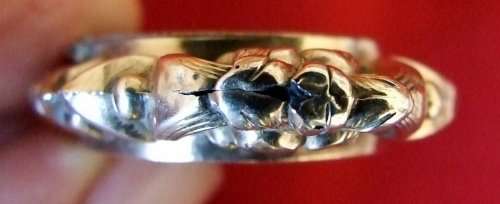 Beautiful distressed Antique Mourning Brooch and Chain, Pinchbeck or gold and enamel