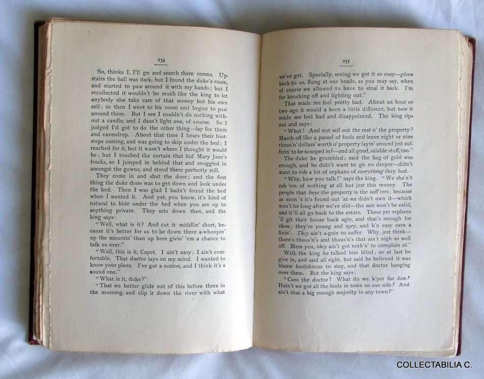THE ADVENTURES OF HUCKLEBERRY FINN, by Mark Twain, Harper Bros., 1901, new plates.