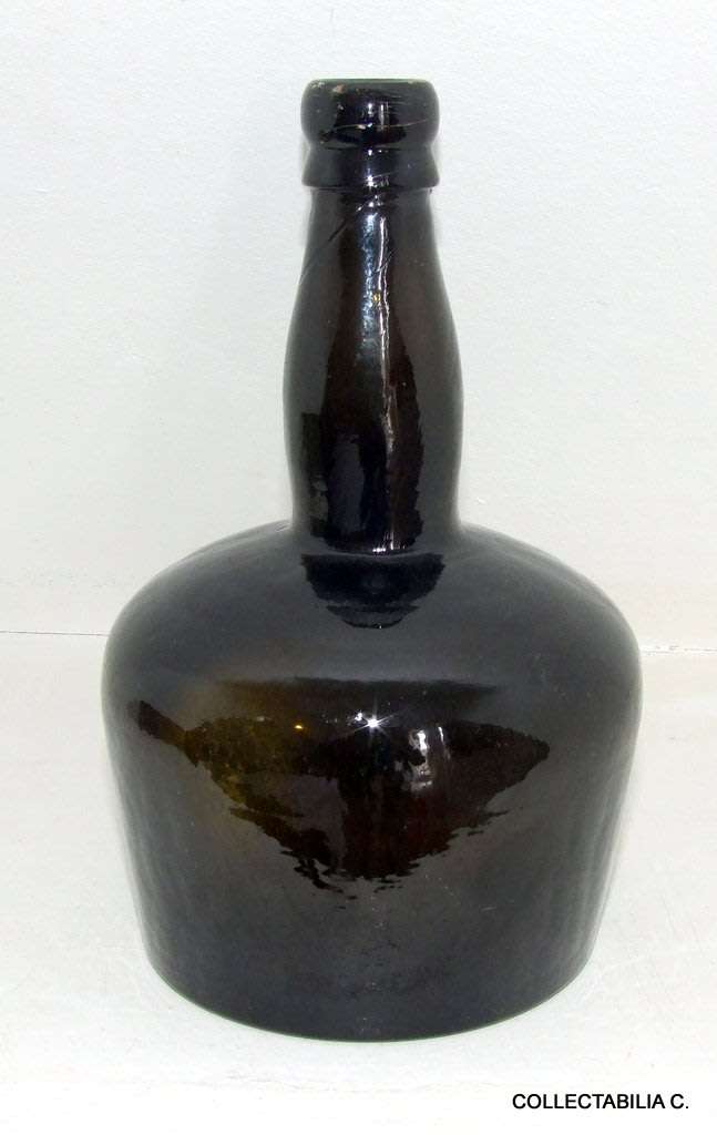Vintage dark, dark brown Port bottle.