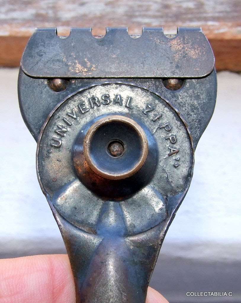 Patented metal detail scraper tool uses razor blades -"UNIVERSAL ZIPPA" Wonderful!