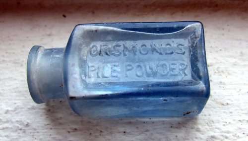 RARE!   Antique ORSMOND'S PILE POWDER Bottle  -- SA Pharmaceutical History!