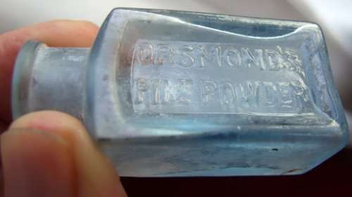 RARE!   Antique ORSMOND'S PILE POWDER Bottle  -- SA Pharmaceutical History!