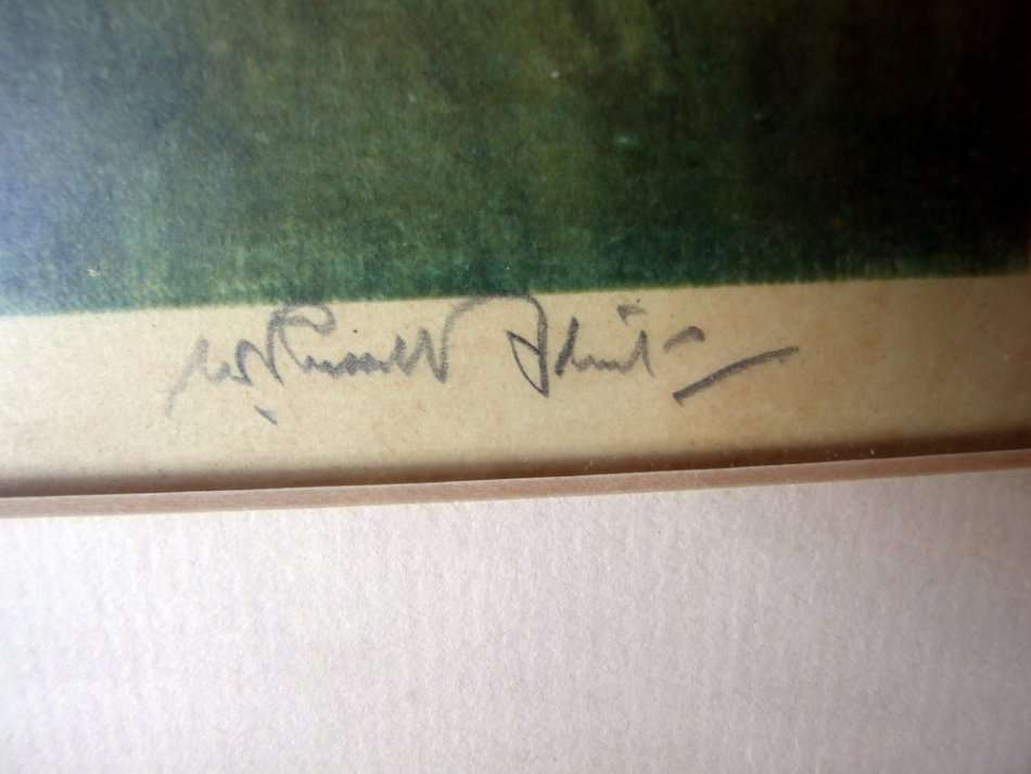 Signed Limited Edition Print: "Eve and Yasmin" by Sir William Russel Flint.  Framed, large.