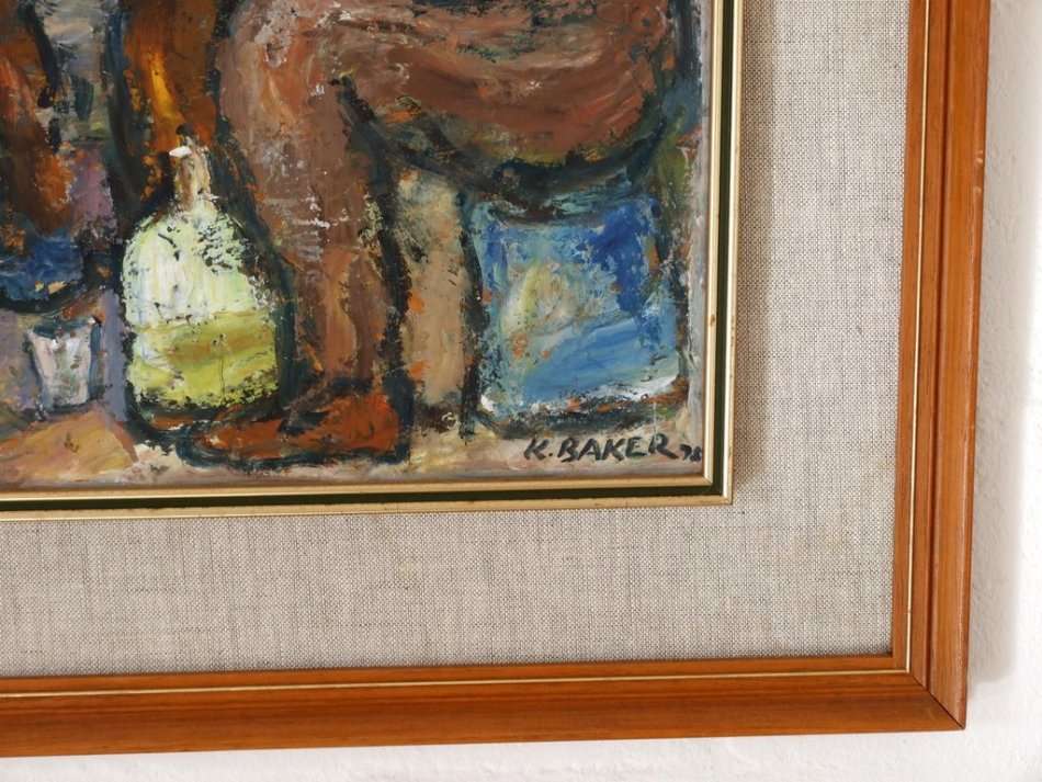 KENNETH BAKER: Oil on Board, Framed
