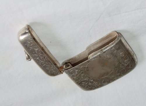 Attractive antique silver plated VESTA