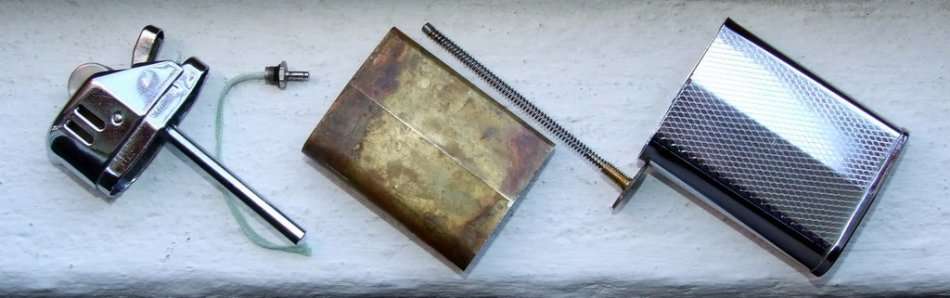 UNIQUE vintage Chrome NAPHTHA VAPOUR lighter RARE