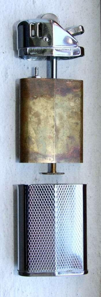 UNIQUE vintage Chrome NAPHTHA VAPOUR lighter RARE