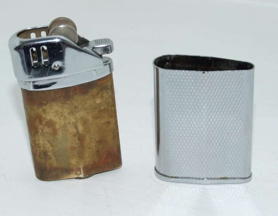 UNIQUE vintage Chrome NAPHTHA VAPOUR lighter RARE