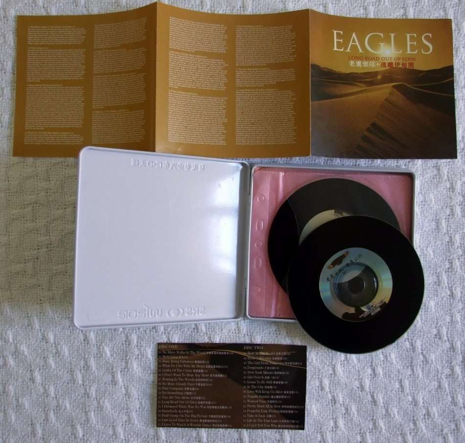 ORIGINAL METAL-BOX SET: EAGLES LONG ROAD OUT OF EDEN