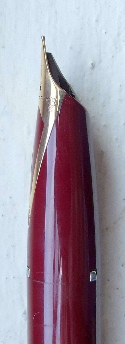 Burgundy SHEAFFER White Dot Snorkel PFM III Fountain "Pen For Men" 14k nib, good working condition
