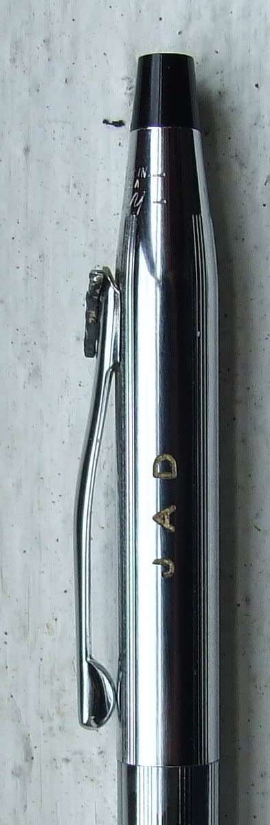 VINTAGE CHROME CROSS CENTURY BALLPOINT PEN WITH CADUCEUS SYMBOL