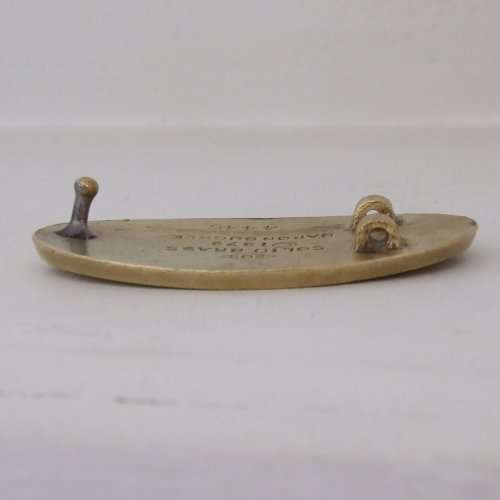 1978 Vintage Solid Brass Baron Buckle #4445: "TRIUMPH" Motorcycle Logo