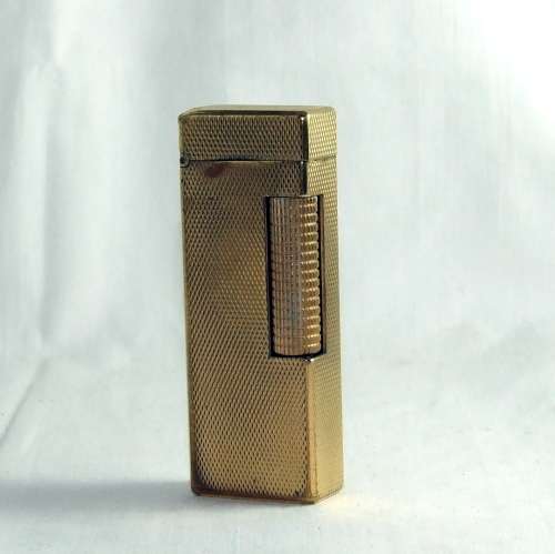 VINTAGE DUNHILL ROLLAGAS GOLD PLATED LIGHTER, WORKING.