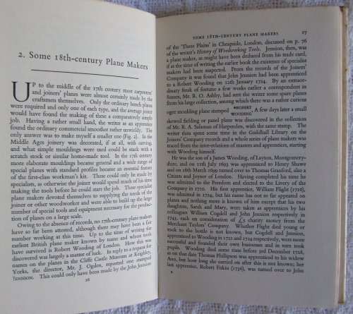 R A R E!  BRITISH PLANE MAKERS FROM 1700 by WL Goodman, Bell and Sons, 1968 First Edition