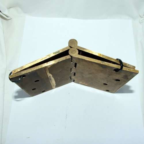 Vintage pair solid brass Projection Hinges - like new!