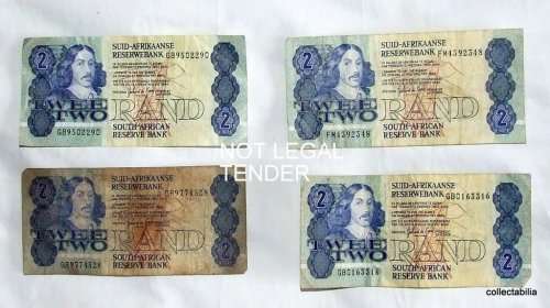 Collection of four old R2 notes