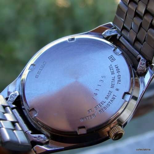 Super Seiko Quartz Men`s Watch, 7N49-9041 working, new battery, firm dual tone strap