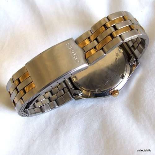 Super Seiko Quartz Men`s Watch, 7N49-9041 working, new battery, firm dual tone strap