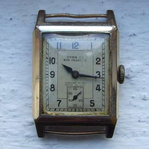 Vintage Art Deco CYMA Watch Rolled Gold, WORKING