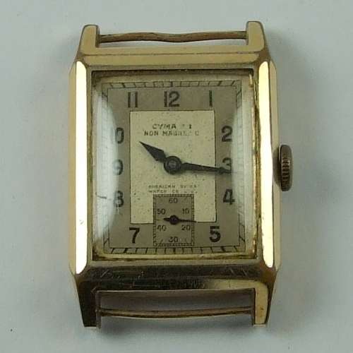 Vintage Art Deco CYMA Watch Rolled Gold, WORKING