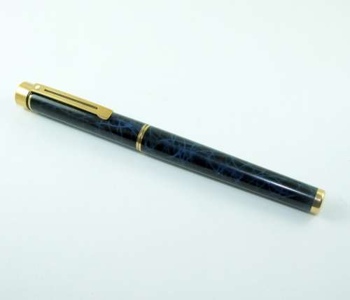 Sheaffer Targa 1080 Cobalt Blue Ronce Lacquer Fountain Pen 14kt Fine Nib