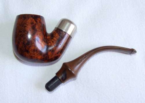 Super estate `Wingate London Made` bent briar pipe