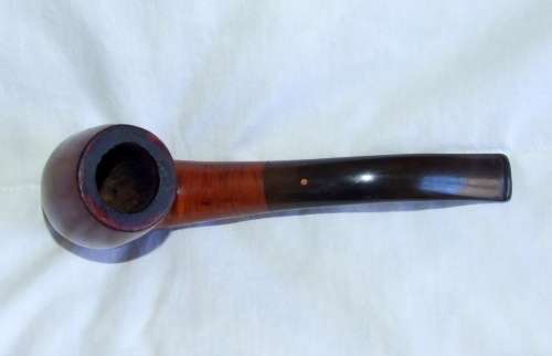 DUNHILL bent billiard root briar, 1966, shape 56, (4)R. White Dot, Great Condition.