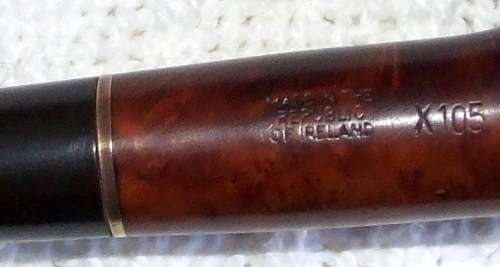 Vintage estate PETERSON`S `Shannon`  X105 tobacco pipe in great condition, large!