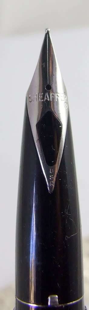 Excellent vintage brushed steel SHEAFFER IMPERIAL cartridge fill fountain pen