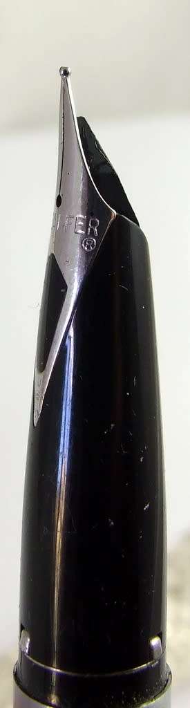 Excellent vintage brushed steel SHEAFFER IMPERIAL cartridge fill fountain pen