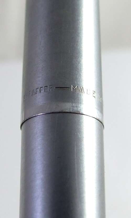 Excellent vintage brushed steel SHEAFFER IMPERIAL cartridge fill fountain pen