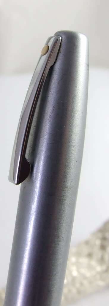 Excellent vintage brushed steel SHEAFFER IMPERIAL cartridge fill fountain pen