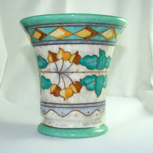 Vintage signed Charlotte Rhead TL2 pattern vase Bursley-Ware