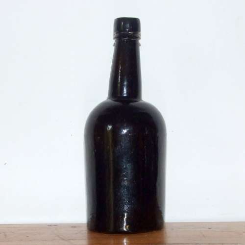 Antique black glass  bottles