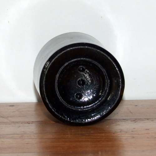 Antique black glass  bottles