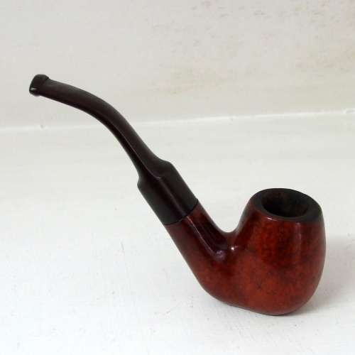 Vintage stand-up briar bent tobacco pipe