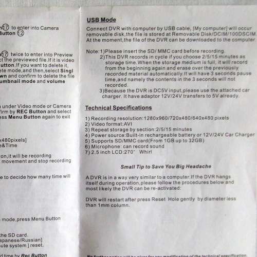 Dash Cam Pro Black Portable HD Video/Audio Recorder